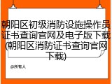 朝阳区初级消防设施操作员证书查询官网及电子版下载(朝阳区消防证书查询官网下载)