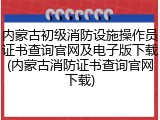 内蒙古初级消防设施操作员证书查询官网及电子版下载(内蒙古消防证书查询官网下载)