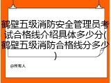 鹤壁五级消防安全管理员考试合格线介绍具体多少分(鹤壁五级消防合格线分多少)