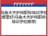 乌鲁木齐护师职称培训学校哪里好(乌鲁木齐护师职称培训学校推荐)