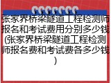 张家界桥梁隧道工程检测师报名和考试费用分别多少钱(张家界桥梁隧道工程检测师报名费和考试费各多少钱)