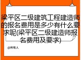 梁平区二级建筑工程建造师的报名费用是多少有什么要求呢(梁平区二级建造师报名费用及要求)