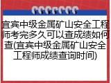 宜宾中级金属矿山安全工程师考完多久可以查成绩如何查(宜宾中级金属矿山安全工程师成绩查询时间)