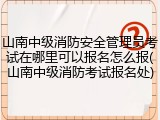 山南中级消防安全管理员考试在哪里可以报名怎么报(山南中级消防考试报名处)