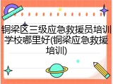 铜梁区三级应急救援员培训学校哪里好(铜梁应急救援培训)
