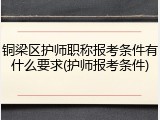 铜梁区护师职称报考条件有什么要求(护师报考条件)