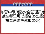 东营中级消防安全管理员考试在哪里可以报名怎么报(东营消防考试报名处)