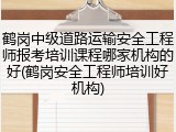 鹤岗中级道路运输安全工程师报考培训课程哪家机构的好(鹤岗安全工程师培训好机构)