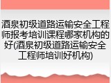 酒泉初级道路运输安全工程师报考培训课程哪家机构的好(酒泉初级道路运输安全工程师培训好机构)
