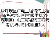 沙坪坝区广电工程咨询工程师考试培训机构哪里找(沙坪坝区广电工程咨询工程师考试培训机构哪里找)