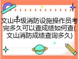文山中级消防设施操作员考完多久可以查成绩如何查(文山消防成绩查询多久)