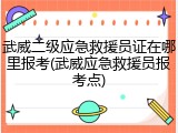 武威二级应急救援员证在哪里报考(武威应急救援员报考点)