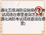 通化五级消防设施操作员考试成绩在哪里查询怎么查(通化消防考试成绩查询在哪里)