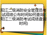 阳江二级消防安全管理员考试成绩公布时间如何查询(阳江二级消防考试成绩查询时间)