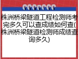 株洲桥梁隧道工程检测师考完多久可以查成绩如何查(株洲桥梁隧道检测师成绩查询多久)