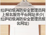 拉萨初级消防安全管理员网上报名服务平台网址多少(拉萨初级消防安全管理员报名网址)