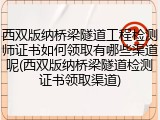 西双版纳桥梁隧道工程检测师证书如何领取有哪些渠道呢(西双版纳桥梁隧道检测证书领取渠道)