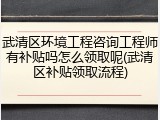 武清区环境工程咨询工程师有补贴吗怎么领取呢(武清区补贴领取流程)