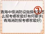 青海中级消防设施操作员怎么报考哪家最好有何要求(青海消防报考哪家最好)