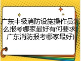 广东中级消防设施操作员怎么报考哪家最好有何要求(广东消防报考哪家最好)