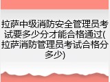 拉萨中级消防安全管理员考试要多少分才能合格通过(拉萨消防管理员考试合格分多少)