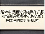 楚雄中级消防设施操作员报考培训课程哪家机构的好(楚雄消防培训好机构)