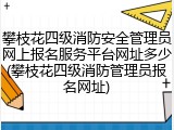 攀枝花四级消防安全管理员网上报名服务平台网址多少(攀枝花四级消防管理员报名网址)