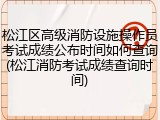 松江区高级消防设施操作员考试成绩公布时间如何查询(松江消防考试成绩查询时间)