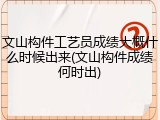 文山构件工艺员成绩大概什么时候出来(文山构件成绩何时出)