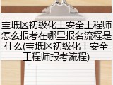宝坻区初级化工安全工程师怎么报考在哪里报名流程是什么(宝坻区初级化工安全工程师报考流程)