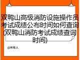 双鸭山高级消防设施操作员考试成绩公布时间如何查询(双鸭山消防考试成绩查询时间)