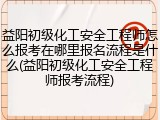 益阳初级化工安全工程师怎么报考在哪里报名流程是什么(益阳初级化工安全工程师报考流程)