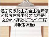 遂宁初级化工安全工程师怎么报考在哪里报名流程是什么(遂宁初级化工安全工程师报考流程)