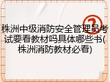 株洲中级消防安全管理员考试要看教材吗具体哪些书(株洲消防教材必看)