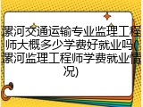 漯河交通运输专业监理工程师大概多少学费好就业吗(漯河监理工程师学费就业情况)