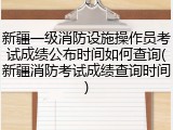 新疆一级消防设施操作员考试成绩公布时间如何查询(新疆消防考试成绩查询时间)