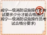 咸宁一级消防设施操作员考试要多少分才能合格通过(咸宁一级消防设施操作员考试合格分要求)
