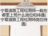 宁夏道路工程检测师一般在哪里上班什么岗位和待遇(宁夏道路工程检测师岗位待遇)