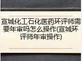 宣城化工石化医药环评师需要年审吗怎么操作(宣城环评师年审操作)