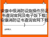 安康中级消防设施操作员证书查询官网及电子版下载(安康消防证书查询官网下载)