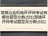 楚雄冶金机电环评师考试有哪些题型分数占比(楚雄环评师考试题型及分数占比)