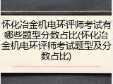 怀化冶金机电环评师考试有哪些题型分数占比(怀化冶金机电环评师考试题型及分数占比)