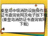 秦皇岛中级消防设施操作员证书查询官网及电子版下载(秦皇岛消防证书查询官网下载)