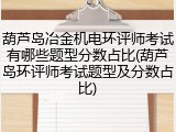 葫芦岛冶金机电环评师考试有哪些题型分数占比(葫芦岛环评师考试题型及分数占比)