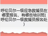 呼伦贝尔一级应急救援员在哪里报名，有哪些培训班(呼伦贝尔一级救援员报名处)