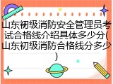 山东初级消防安全管理员考试合格线介绍具体多少分(山东初级消防合格线分多少)