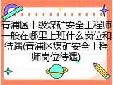 青浦区中级煤矿安全工程师一般在哪里上班什么岗位和待遇(青浦区煤矿安全工程师岗位待遇)