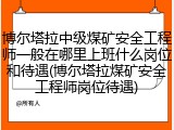 博尔塔拉中级煤矿安全工程师一般在哪里上班什么岗位和待遇(博尔塔拉煤矿安全工程师岗位待遇)