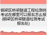铜梁区桥梁隧道工程检测师考试在哪里可以报名怎么报(铜梁区桥梁隧道检测考试报名处)