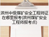 滨州中级煤矿安全工程师证在哪里报考(滨州煤矿安全工程师报考点)